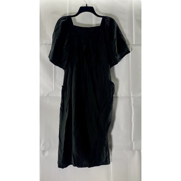 M. PATMOS Women's Black Louise Square-Neck Volume Sleeve Midi Dress SZ XS - Picture 4 of 9